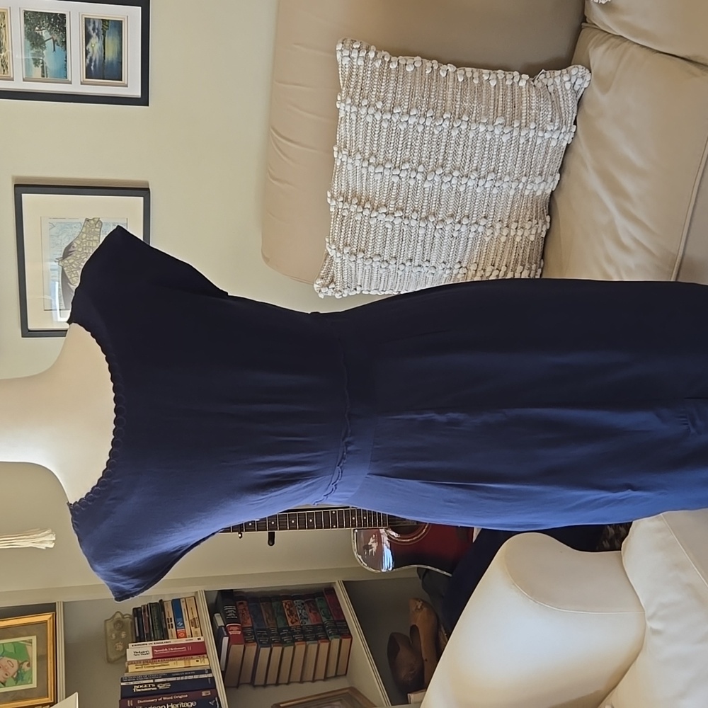EUC Wms Boden Navy w/ Coral Dress Size 6 - Picture 2 of 9